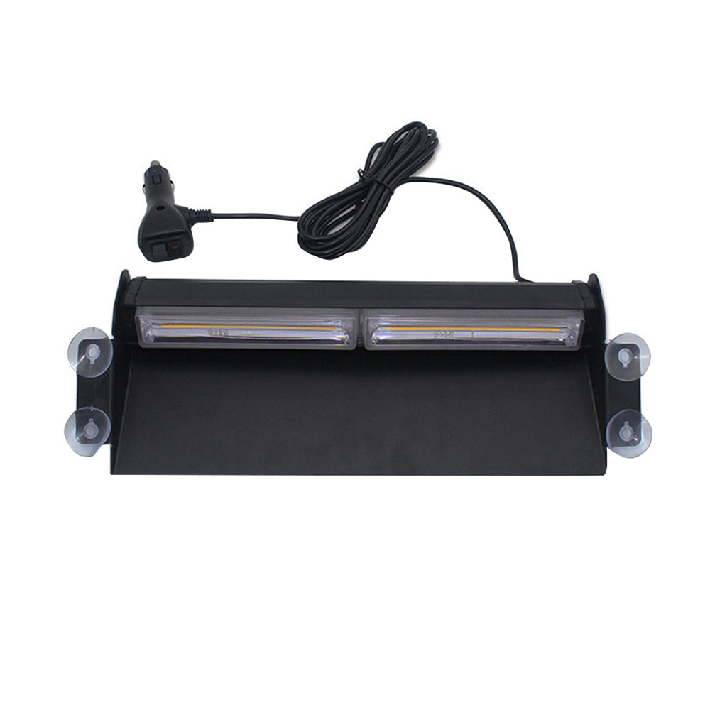 Amber Bar LED Flashing Beacon Strobe Warning Light Car Truck For Windshield Dash