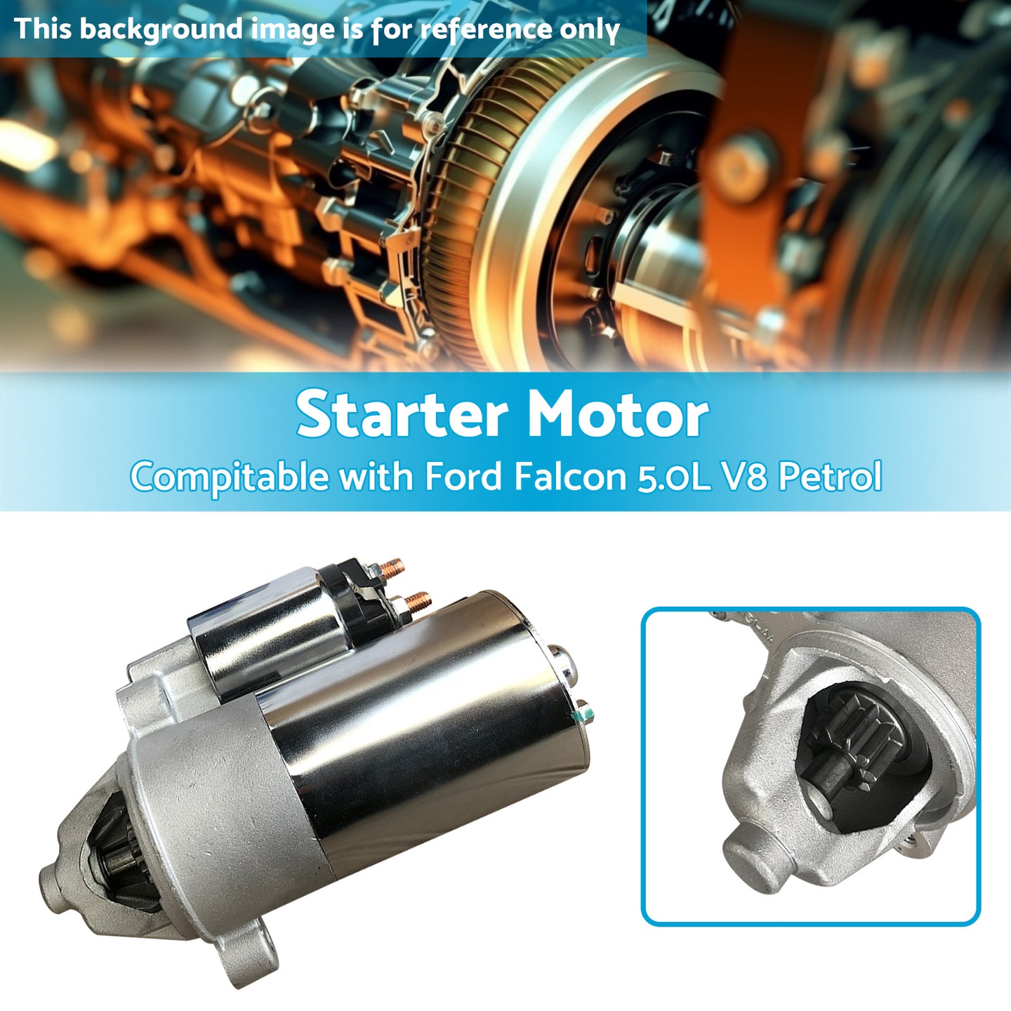 {{ Starter Motor for Ford Falcon Fairlane F150 XR8 EB ED EF EL XH AU 5. 0L V8 }} - Buy Car Parts Online at {{ Kaka Auto Parts }}.