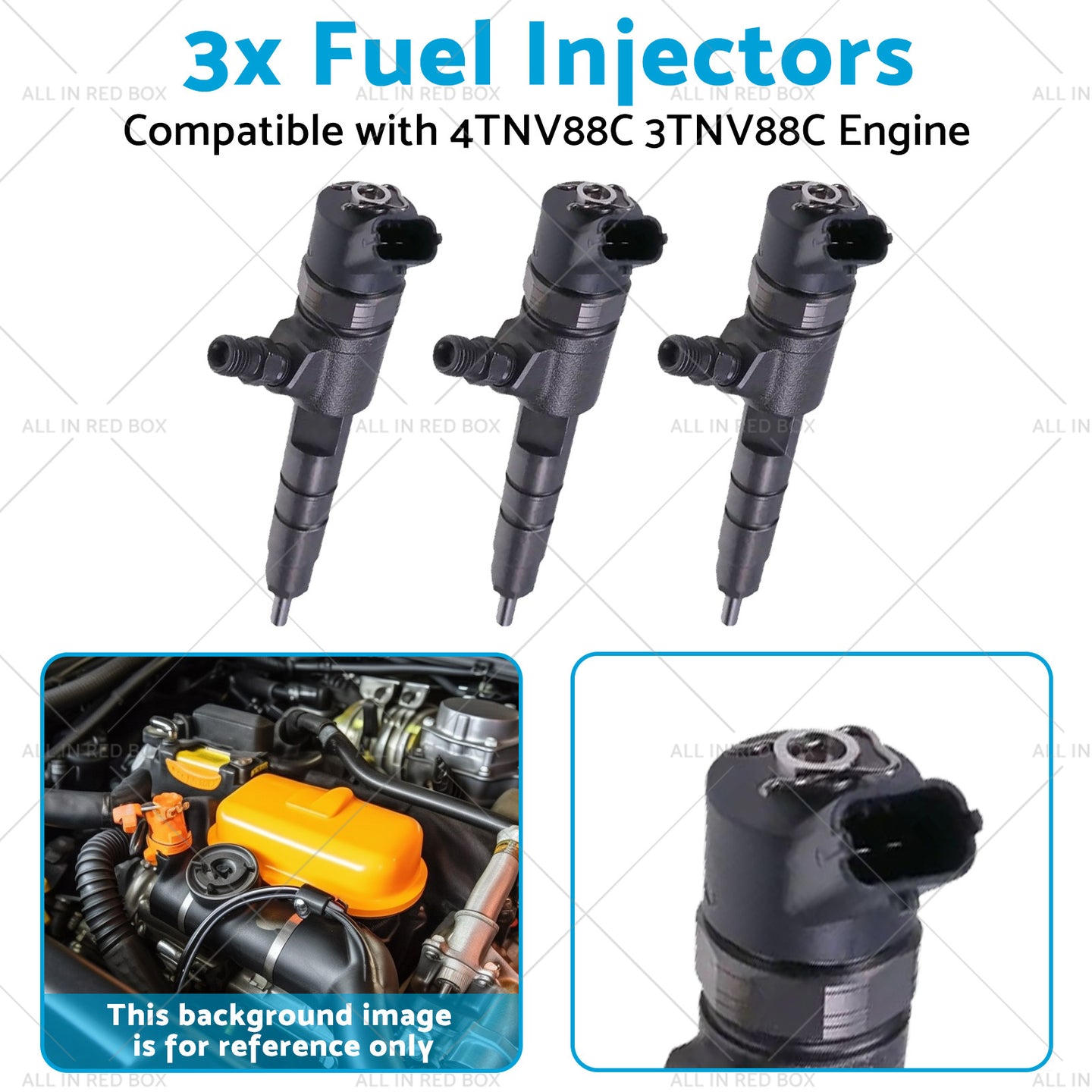 {{ 3x Fuel Injectors Suitable for 4TNV88C 3TNV88C Engine 129A00-53100 0445110463 }} - Buy Car Parts Online at {{ Kaka Auto Parts }}.