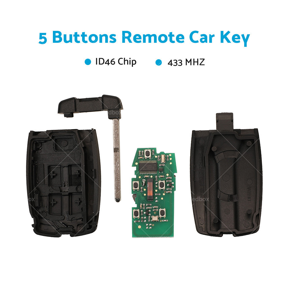 {{ 433MHz 5 Buttons Remote Car Key ID46 Chip For Land Rover Freelander 2 2007-2014 }} - Buy Car Parts Online at {{ Kaka Auto Parts }}.