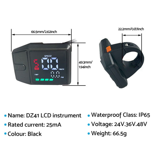 High Quality LCD Instrument Suitable For Bafang BBS01 Center Motor Color Display