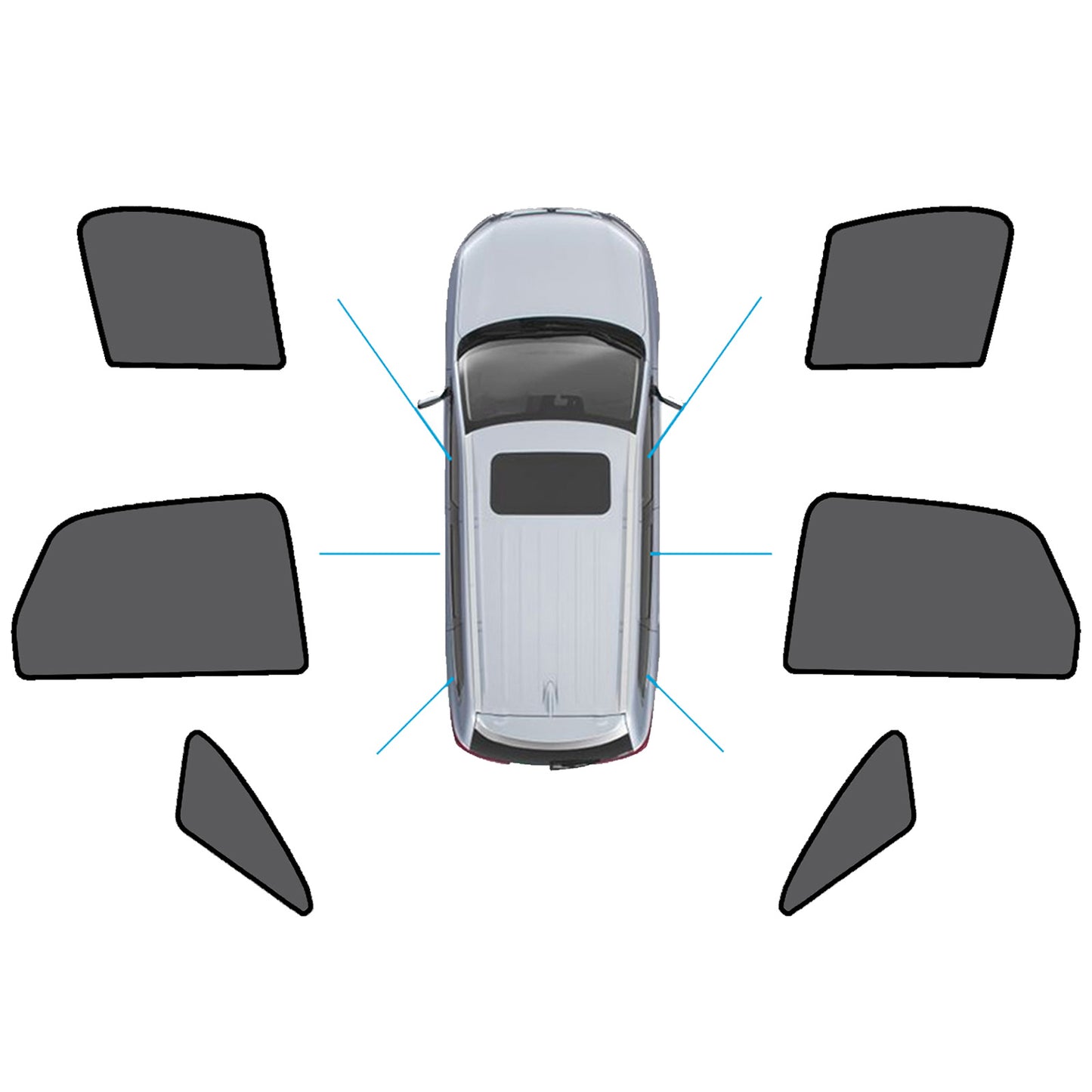 {{ Magnetic Mesh Sun Blind Shades Suitable for Audi Q3 2011-2018 on Front/Rear }} - Buy Car Parts Online at {{ Kaka Auto Parts }}.