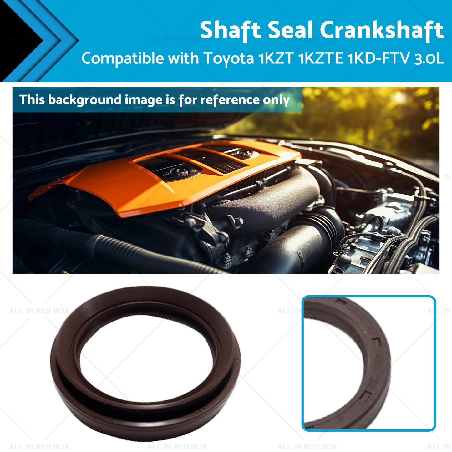 {{ Shaft Seal Crankshaft Suitable for Toyota 1KZT 1KZTE 1KD-FTV 3. 0L 2KD-FTV 2. 5L }} - Buy Car Parts Online at {{ Kaka Auto Parts }}.