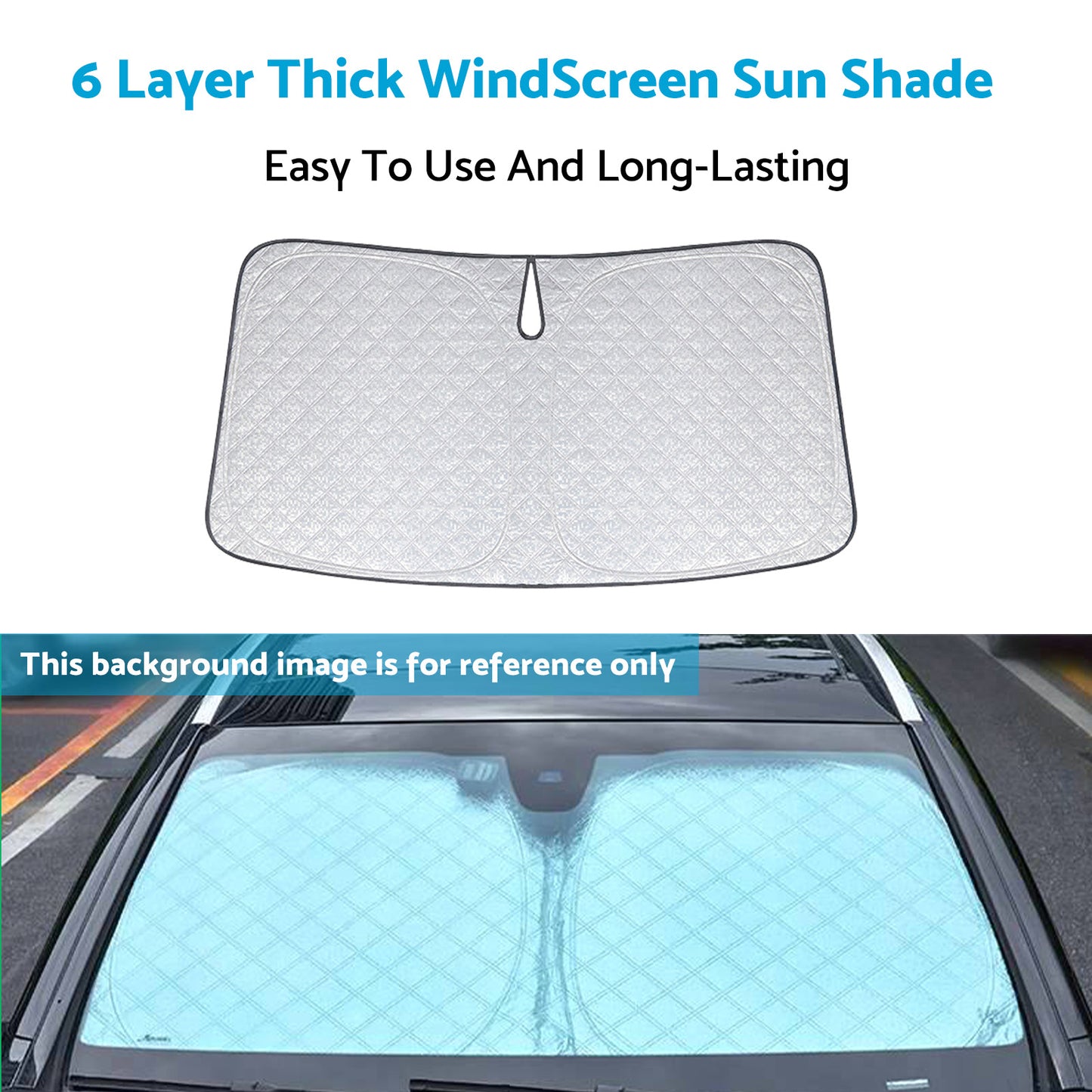WindScreen Sun Shade Suitable For Ford Everest UA UB 2020-2024 6 Layer Thick