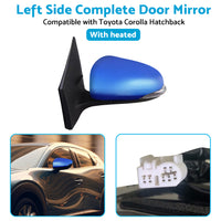 {{ Door Mirror Suitable for Toyota Corolla ZRE182 2012-2018 Hatch Left Blue Heated }} - Buy Car Parts Online at {{ Kaka Auto Parts }}.
