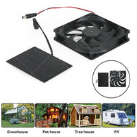 {{ 3W Solar Panel Powered Fan Mini Ventilator For Greenhouse Pet or Dog Chicken House }} - Buy Car Parts Online at {{ Kaka Auto Parts }}.