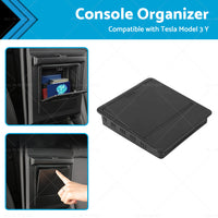{{ Console Organizer Tray Armrest Hidden Storage Box Suitable for Tesla Model 3 Y }} - Buy Car Parts Online at {{ Kaka Auto Parts }}.