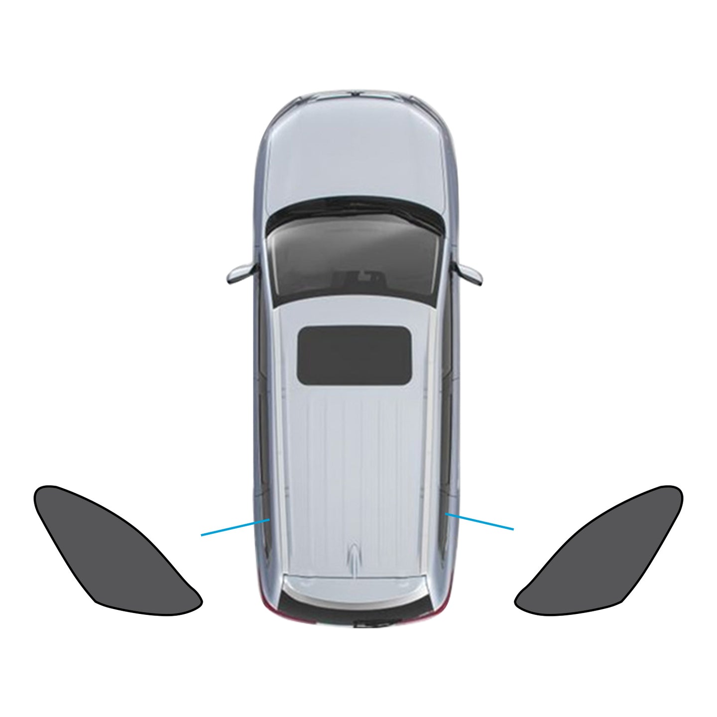 {{ 2x Triangular Car Window Sun Shade Suitable for Mazda CX-30 19-25 UVA Protection }} - Buy Car Parts Online at {{ Kaka Auto Parts }}.