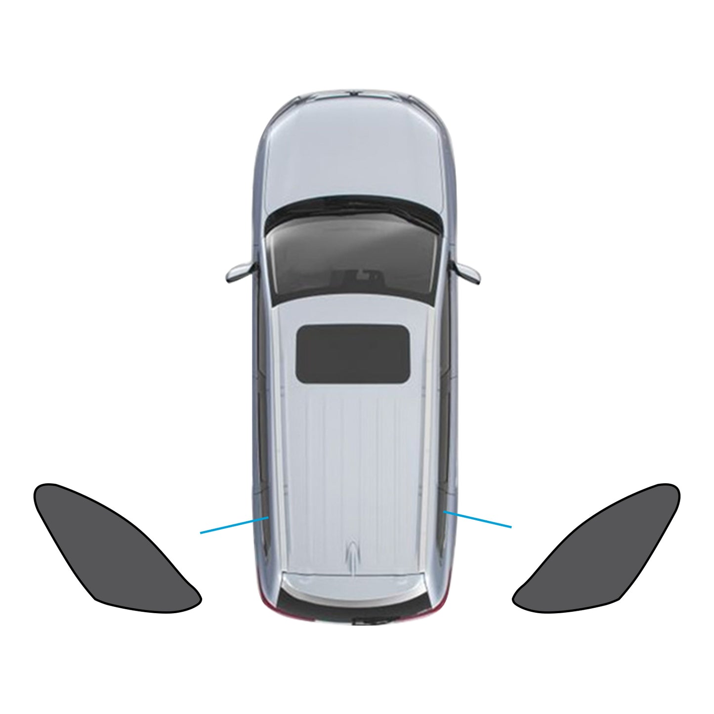 {{ 2x Triangular Car Window Sun Shade Suitable for Mazda CX-30 19-25 UVA Protection }} - Buy Car Parts Online at {{ Kaka Auto Parts }}.