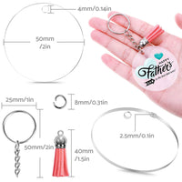 Bulk Keychain Ornament Set 150PCS Sublimation Blank Keychains Suitable For Crafts & Jewelry