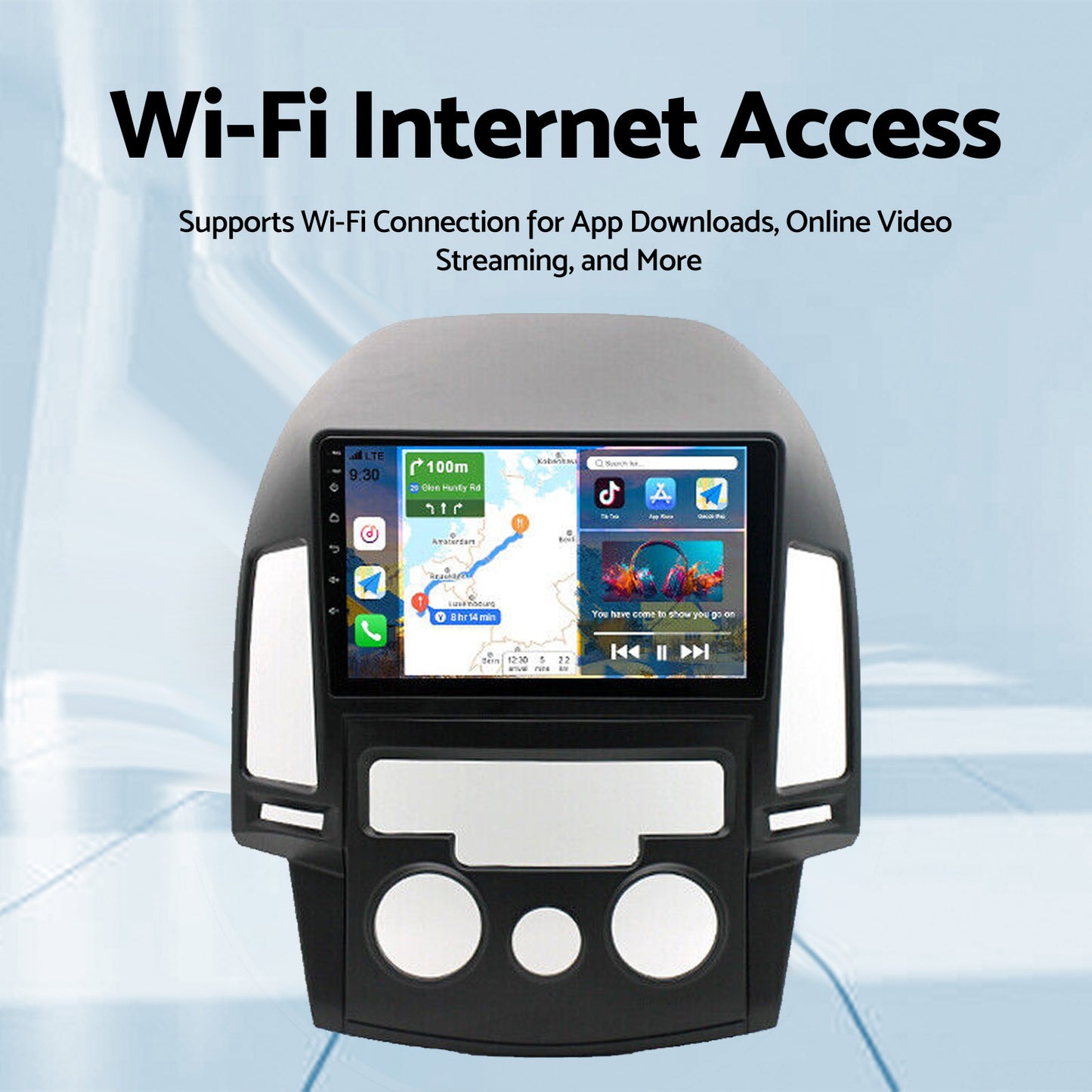 In-Dash Units Android 13 Stereo GPS CarPlay Suitable For Hyundai i30 2006-2011