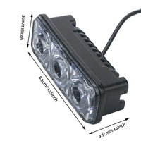2x Super Bright 3-LED Daytime Running Lights (DRL) White Suitable For Universal Vehicles