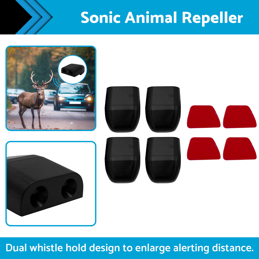 {{ 2 Pair Sonic Animal Repeller Shoo Whistle Deer Kangaroo 4WD Car Black }} - Buy Car Parts Online at {{ Kaka Auto Parts }}.