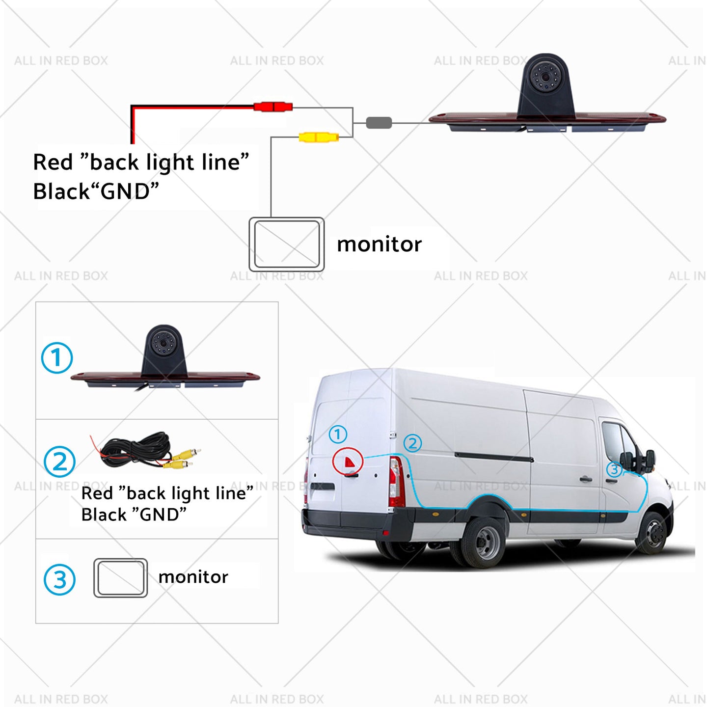{{ Rear View Brake Light Backup Camera Suitable for Mercedes Benz Sprinter }} - Buy Car Parts Online at {{ Kaka Auto Parts }}.