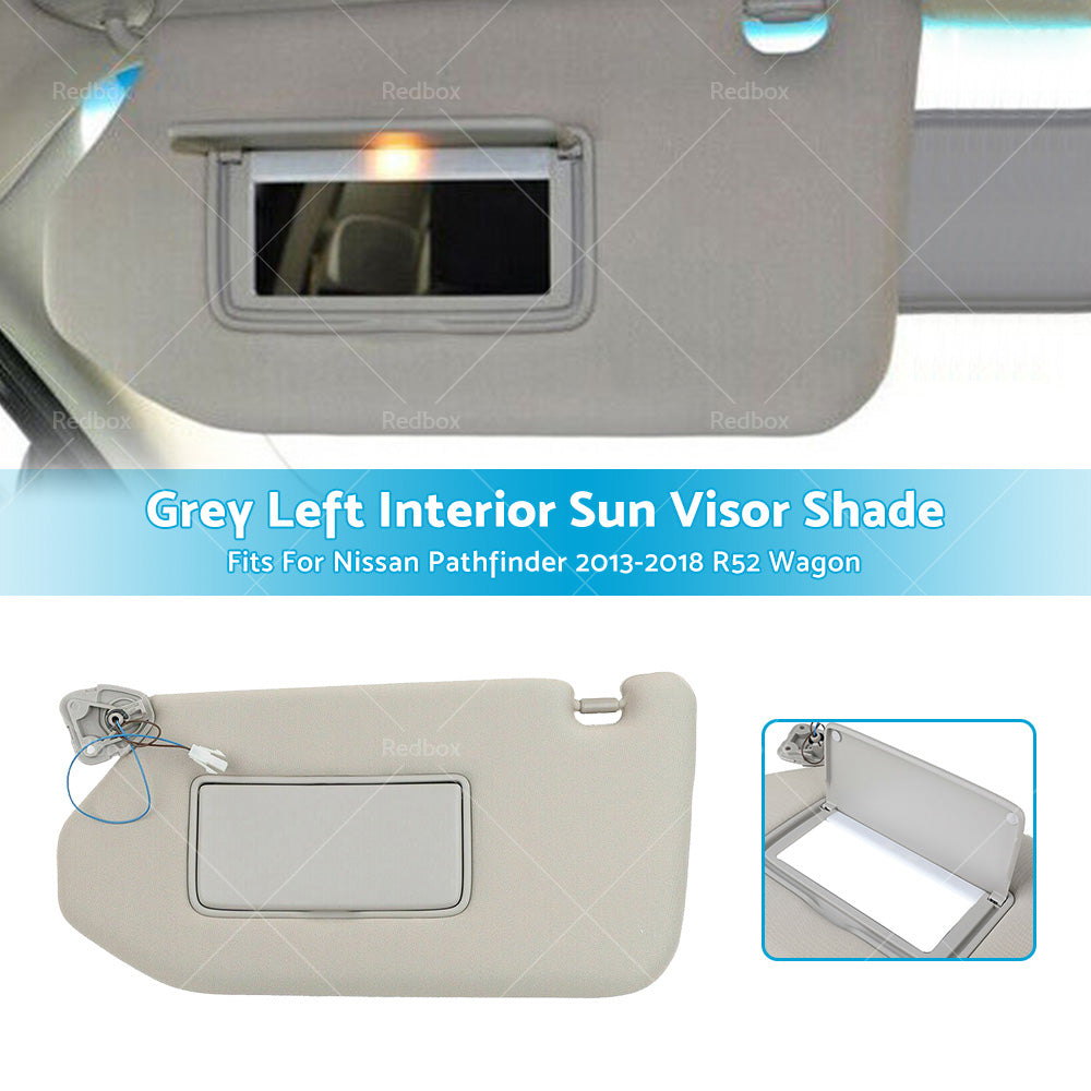 {{ Left Interior Sun Visor Shade Grey Fit For Nissan Pathfinder 2013-2018 R52 Wagon }} - Buy Car Parts Online at {{ Kaka Auto Parts }}.