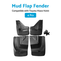 4x Splash Guard Mud Flap Fender Mudguard Suitable for Toyota Hiace H200 Series