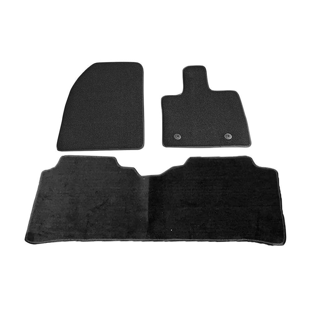 3x Classic Carpet Car Mats Set Black Suitable For BYD Atto 3 2022