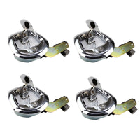 4x Chrome Power Operated Recessed Folding Whale Tail T-Lock Handle Suitable For Toolbox