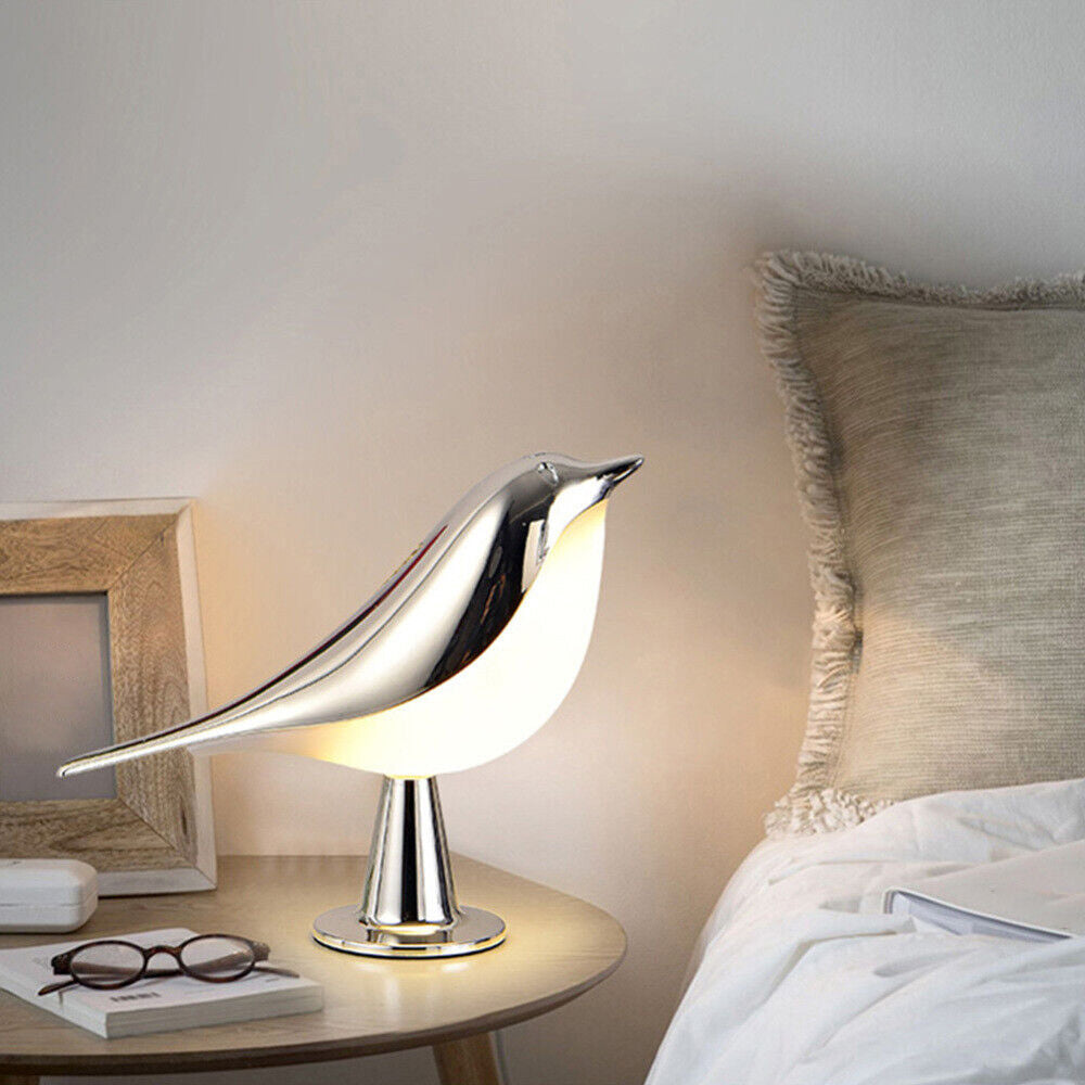 Modern Magpie Bird LED Table Lamp Touch Control Bedside Reading Night Light for Bedroom