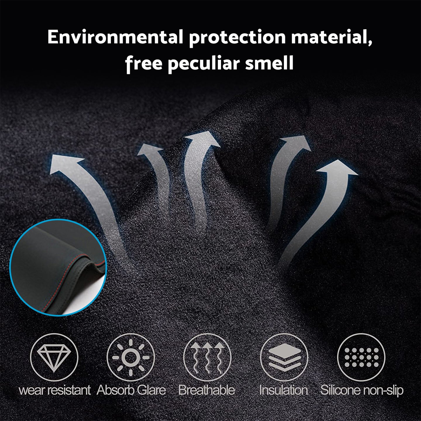 {{ Non-Slip Dash Mat Dashboard Cover Suitable For Ford Everest 2015-2022 Leather }} - Buy Car Parts Online at {{ Kaka Auto Parts }}.