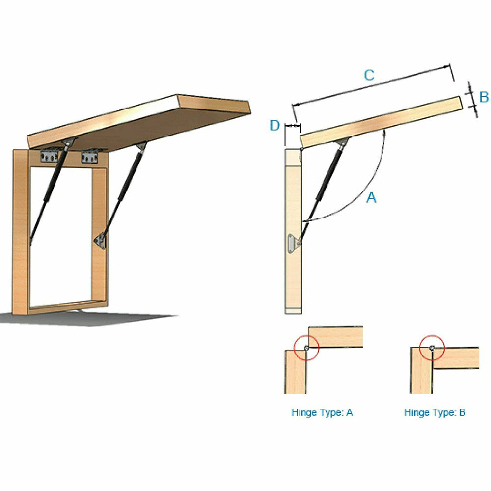{{ Gas Strut 500mm-350N x2  8mm Shaft  Caravans, Trailers, Canopy, Toolboxes struts }} - Buy Car Parts Online at {{ Kaka Auto Parts }}.