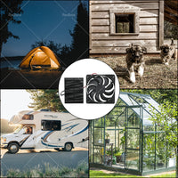 {{ 3W Solar Panel Powered Fan Mini Ventilator For Greenhouse Pet or Dog Chicken House }} - Buy Car Parts Online at {{ Kaka Auto Parts }}.