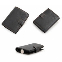 RFID Blocking Slim Leather Trifold Wallet With Credit Card Holder For Men