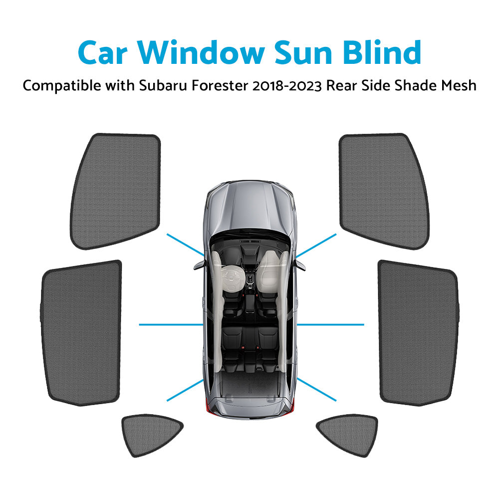 {{ Car Window Sun Blind for Subaru Forester 2018-2023 Magnetic Rear Side Shade Mesh }} - Buy Car Parts Online at {{ Kaka Auto Parts }}.