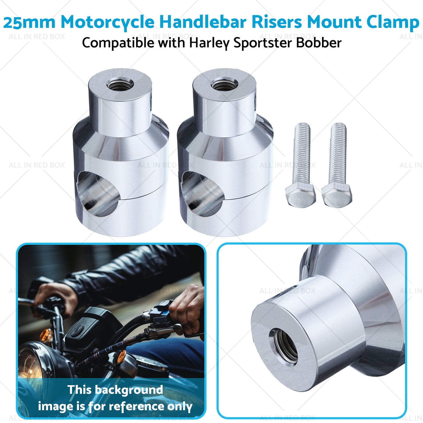 {{ 1inch Motorcycle Handlebar Risers Mount Clamp 25mm Suitable for Harley Sportster }} - Buy Car Parts Online at {{ Kaka Auto Parts }}.