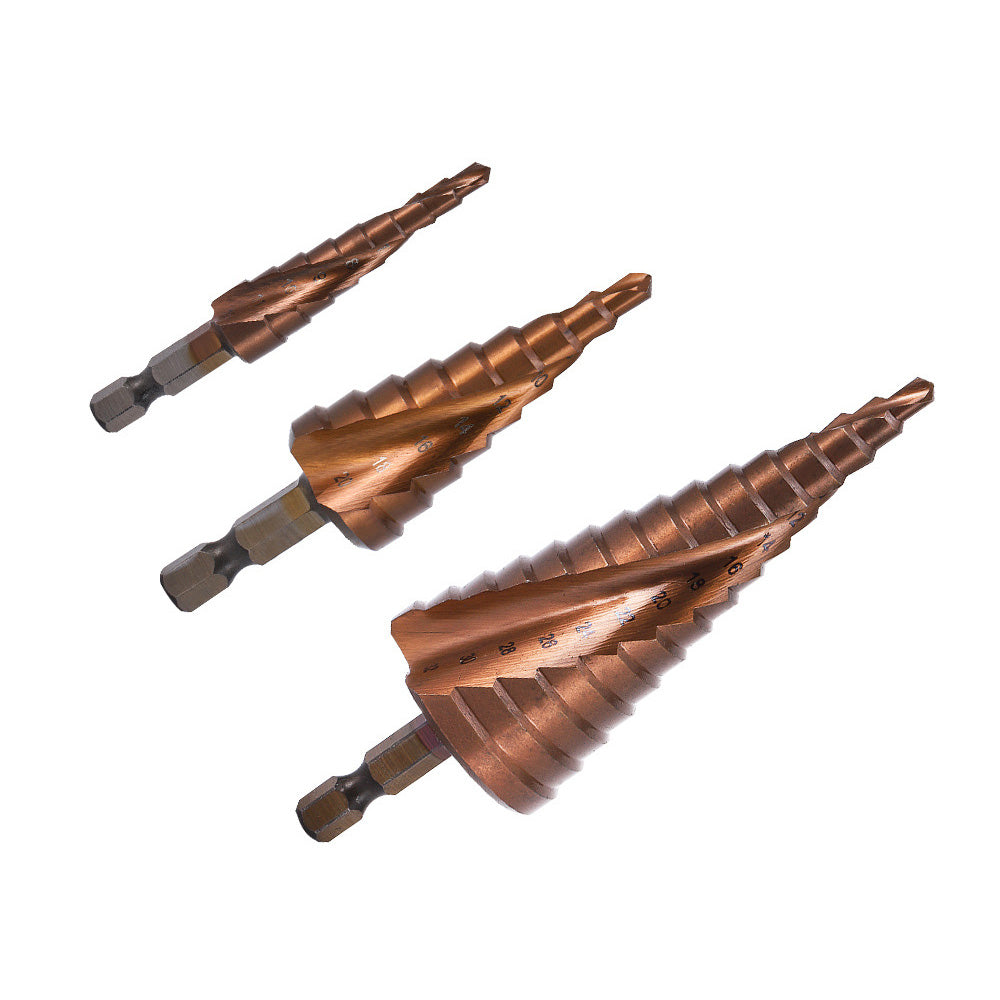 Cobalt Steel Step Cone Drill Bit Hole Cutter 4-12/20/32mm for Stainless Steel