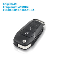 Complete Remote Flip Key Fob Suitable For Ford Ranger PX2 2015-2019