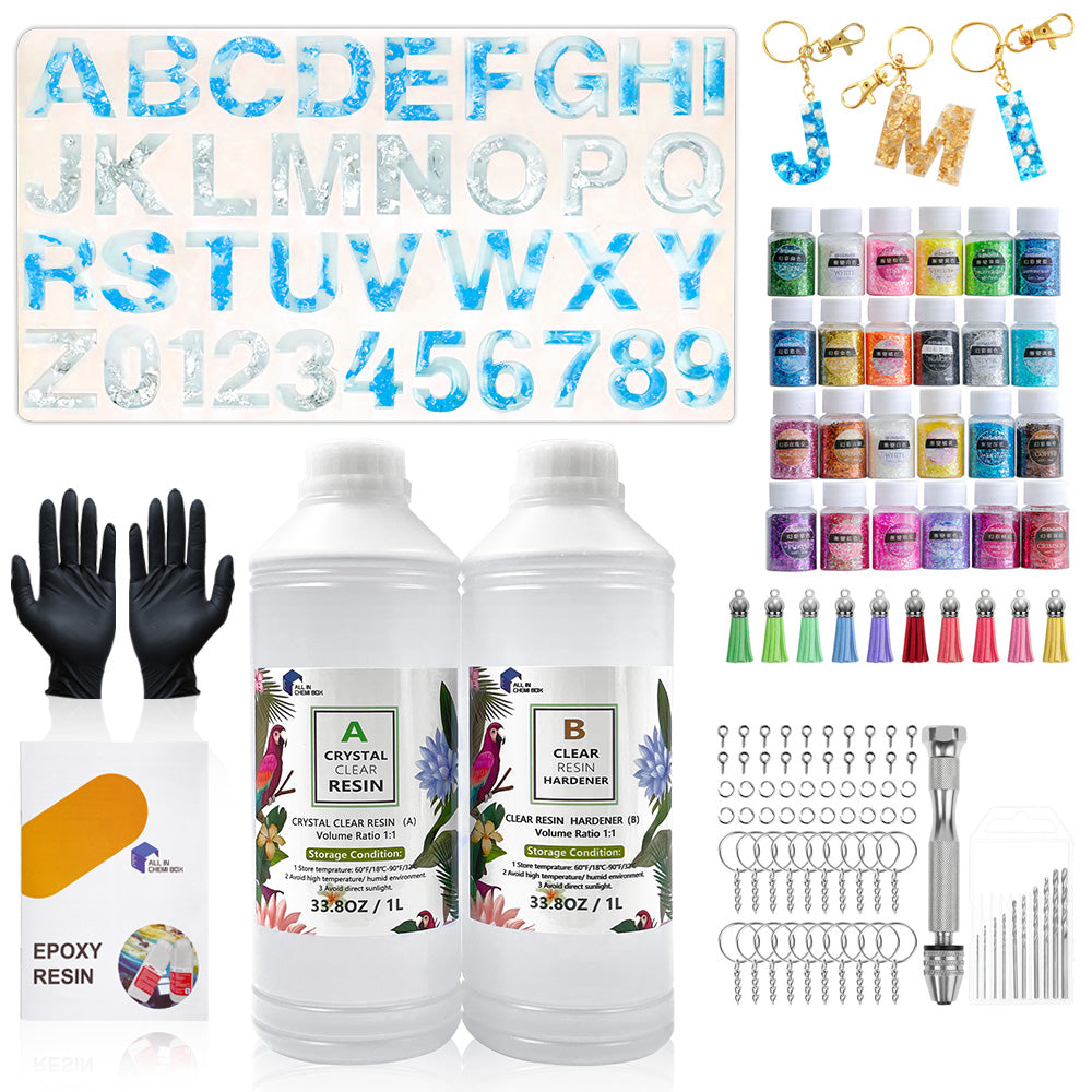 Epoxy Resin 1:1 AB Kit Craft Coating UV Color Pigment Paste Liquid Silicone Mold