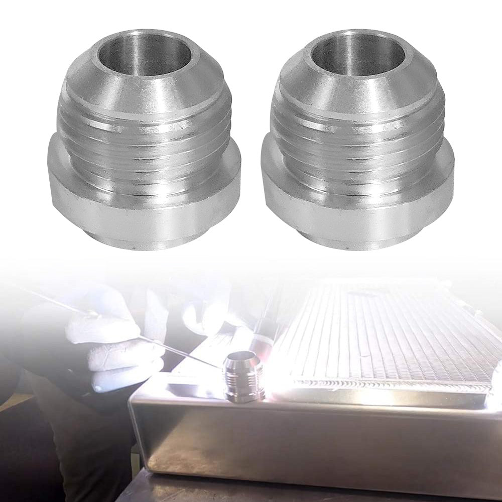 AN10 Male Aluminium Weld On JIC Bungs x 2 Fitting -10AN JXSS032-10-A