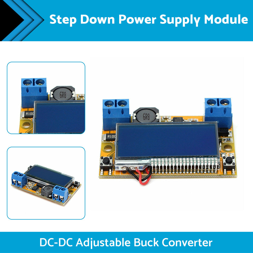 {{ DC-DC Adjustable Buck Converter Step Down Power Supply Module LCD with Shell }} - Buy Car Parts Online at {{ Kaka Auto Parts }}.