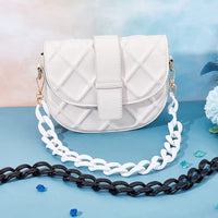 2PCS Resin Purse Chain Handle Acrylic Bag Strap Detachable Purse Clutches Handle