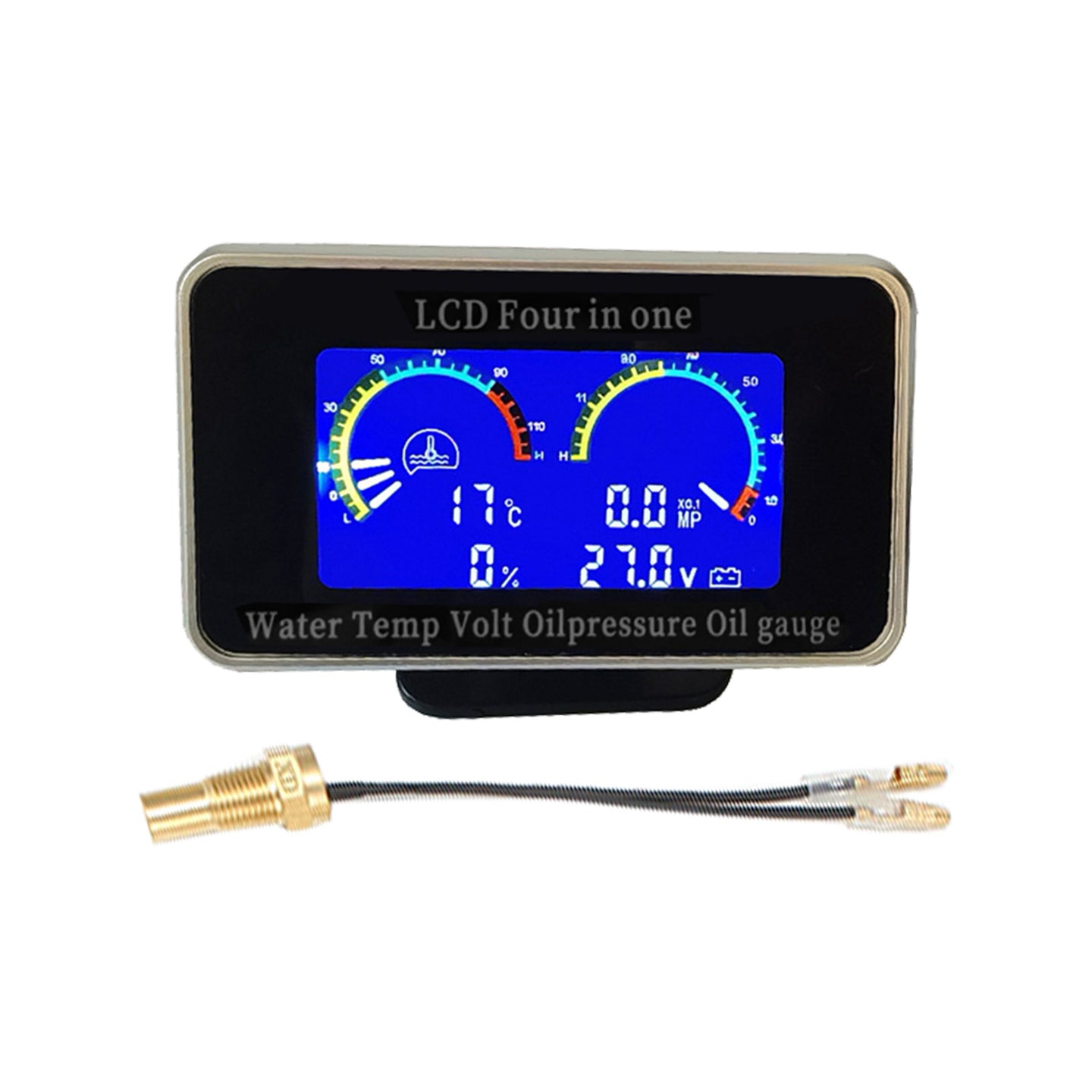 {{ 4-in-1 Car LCD Meter Digital Oil Pressure Voltage Water Temperature Fuel Gauge }} - Buy Car Parts Online at {{ Kaka Auto Parts }}.