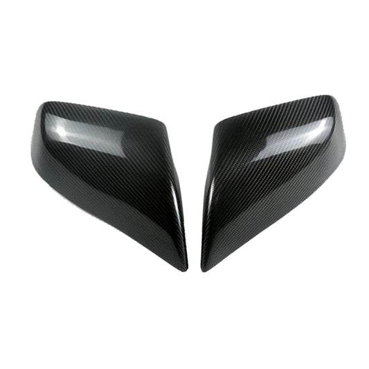 2x Real Carbon Fiber Wing Side Mirror Cover Trim Suitable For Tesla Model S 2012-2020