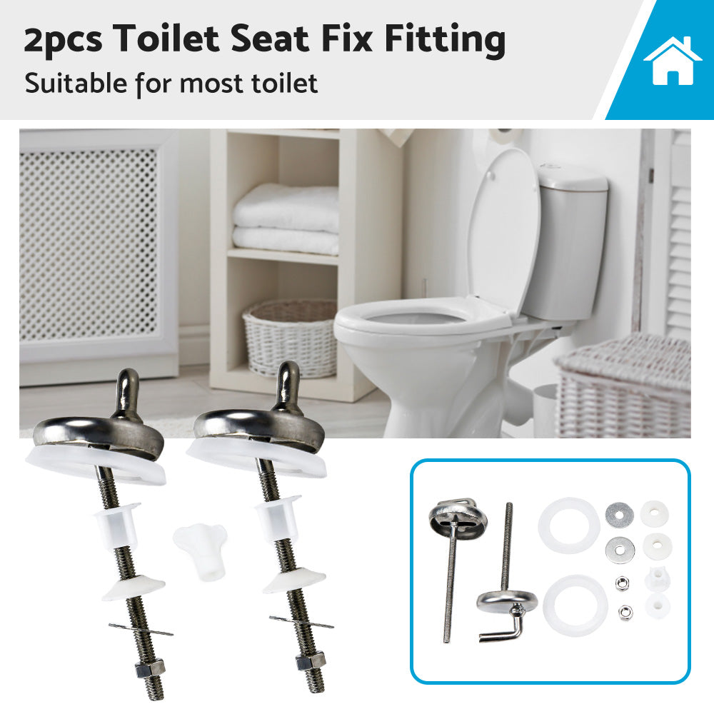 {{ 2PCS Toilet Seat Fix Fitting Stainless Back To Wall Replace Quick Release Hinges }} - Buy Car Parts Online at {{ Kaka Auto Parts }}.