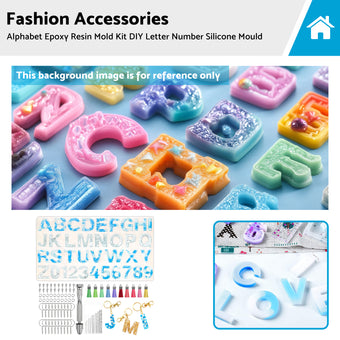compare product Alphabet Epoxy Resin Mold Letter Number Silicone Mould Keychain Tassel Pin Vise