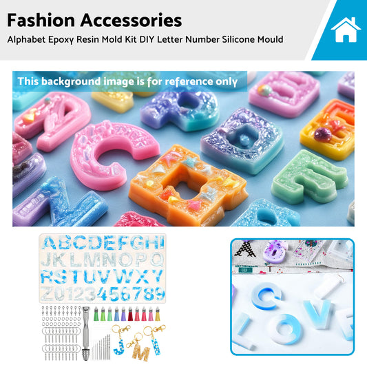 {{ Alphabet Epoxy Resin Mold Letter Number Silicone Mould Keychain Tassel Pin Vise }} - Buy Car Parts Online at {{ Kaka Auto Parts }}.