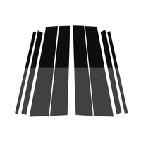 8x Black Pillar Post Cover Trims Suitable For Honda Civic Sedan 2012-2015