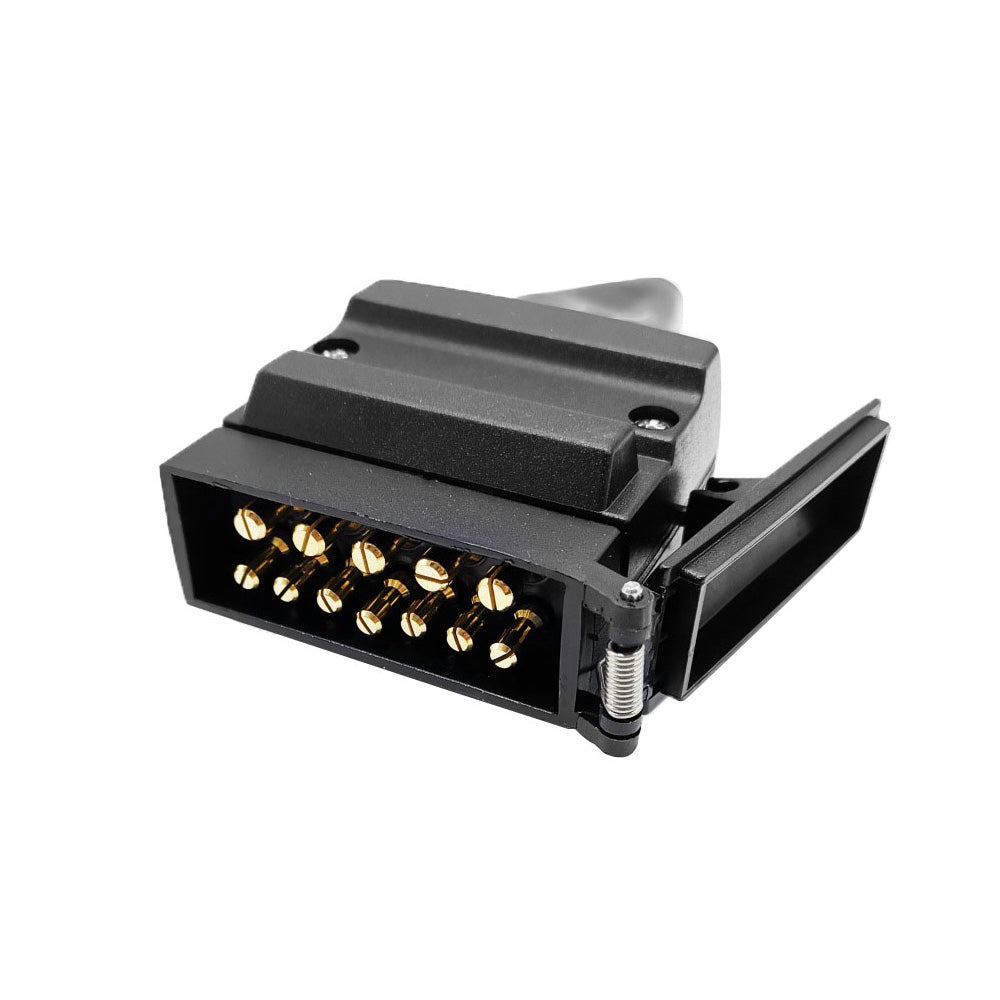82171BL 12 Pin Flat Connector Plug Suitable For Trailer Caravan Boat Vehicle