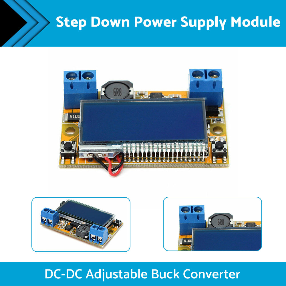 {{ DC-DC Adjustable Buck Converter Step Down Power Supply Module LCD with Shell }} - Buy Car Parts Online at {{ Kaka Auto Parts }}.
