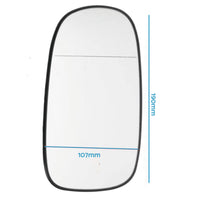 {{ Mirror Glass with heated Right Hand Driver Side Suitable for Saab 93 9-3 9-5 }} - Buy Car Parts Online at {{ Kaka Auto Parts }}.