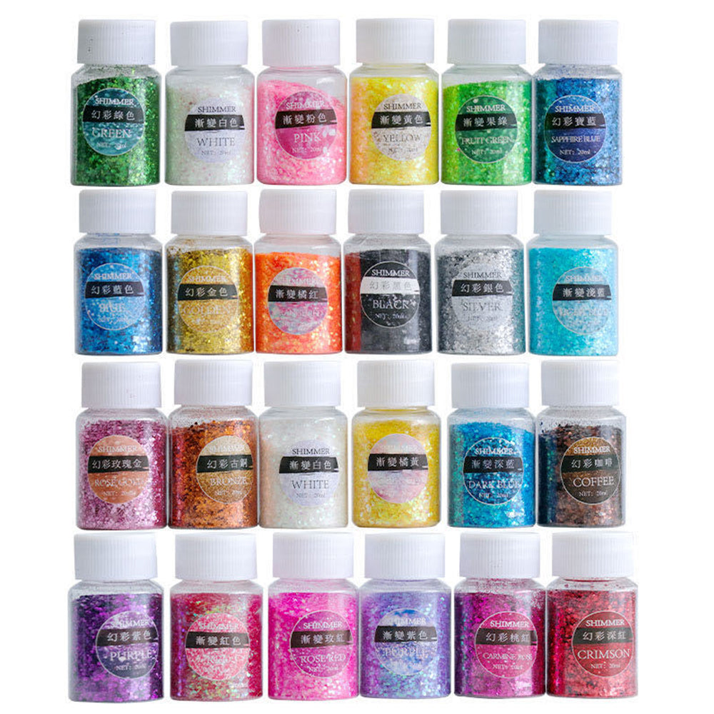 {{ 24 * 20ml Colors Glitter Pigment Debris Resin Epoxy Dream Flash Powder Crafts }} - Buy Car Parts Online at {{ Kaka Auto Parts }}.