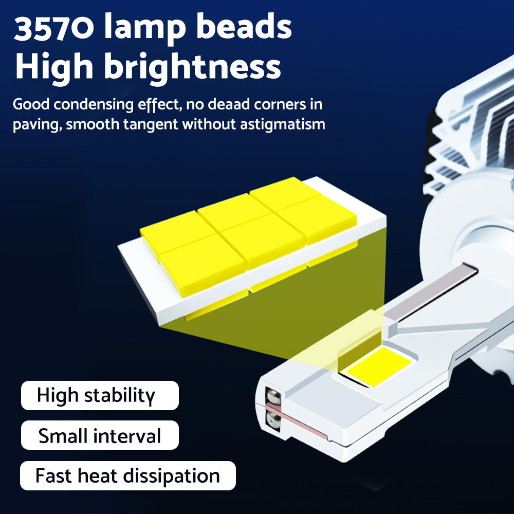 Pair of D2S LED Headlight Bulbs HID Conversion Kit 6000K White Plug  and  Play 90W