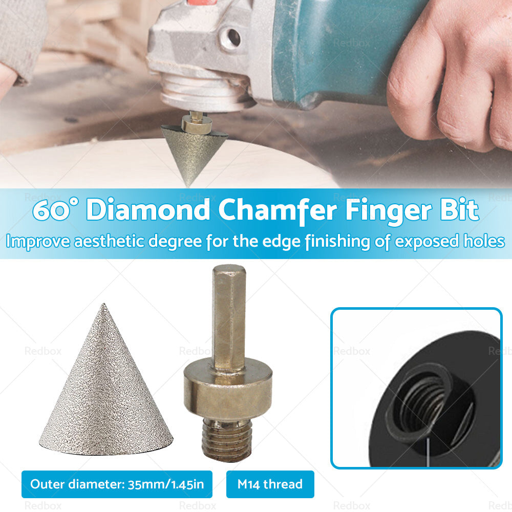 {{ 1 Pcs 35mm Diamond Chamfer Finger Bit Ceramic Tile Milling Cone Bit Cut }} - Buy Car Parts Online at {{ Kaka Auto Parts }}.
