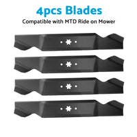 4x Blades Suitable for 38 inch  MTD Ride on Mowers 6 Point Centre Hole 742-0654