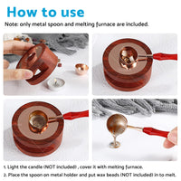 {{ Sealing Wax Furnace Kit Warmer Melting Spoon Tool Stamp Candle Stamp Seal Card }} - Buy Car Parts Online at {{ Kaka Auto Parts }}.