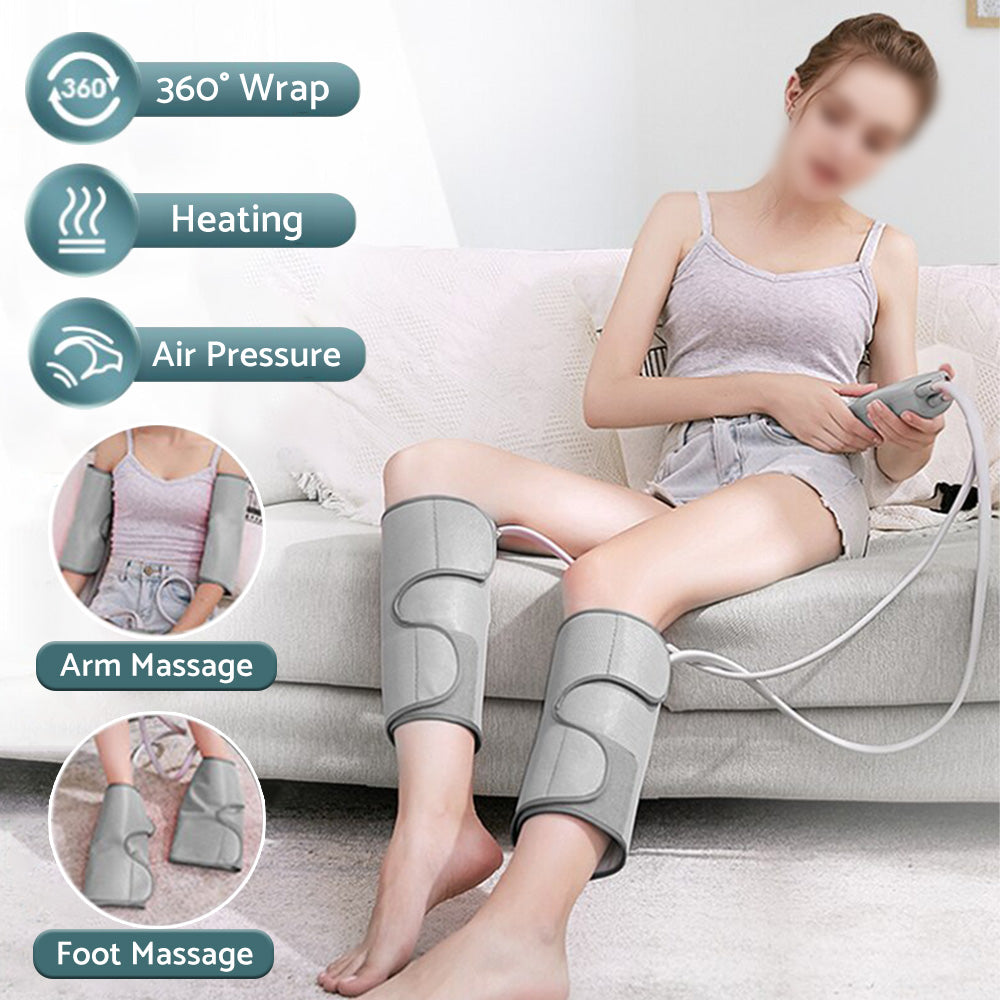 Leg and Foot Massager with Heat Compression Calf Thigh Muscle Relax Wraps